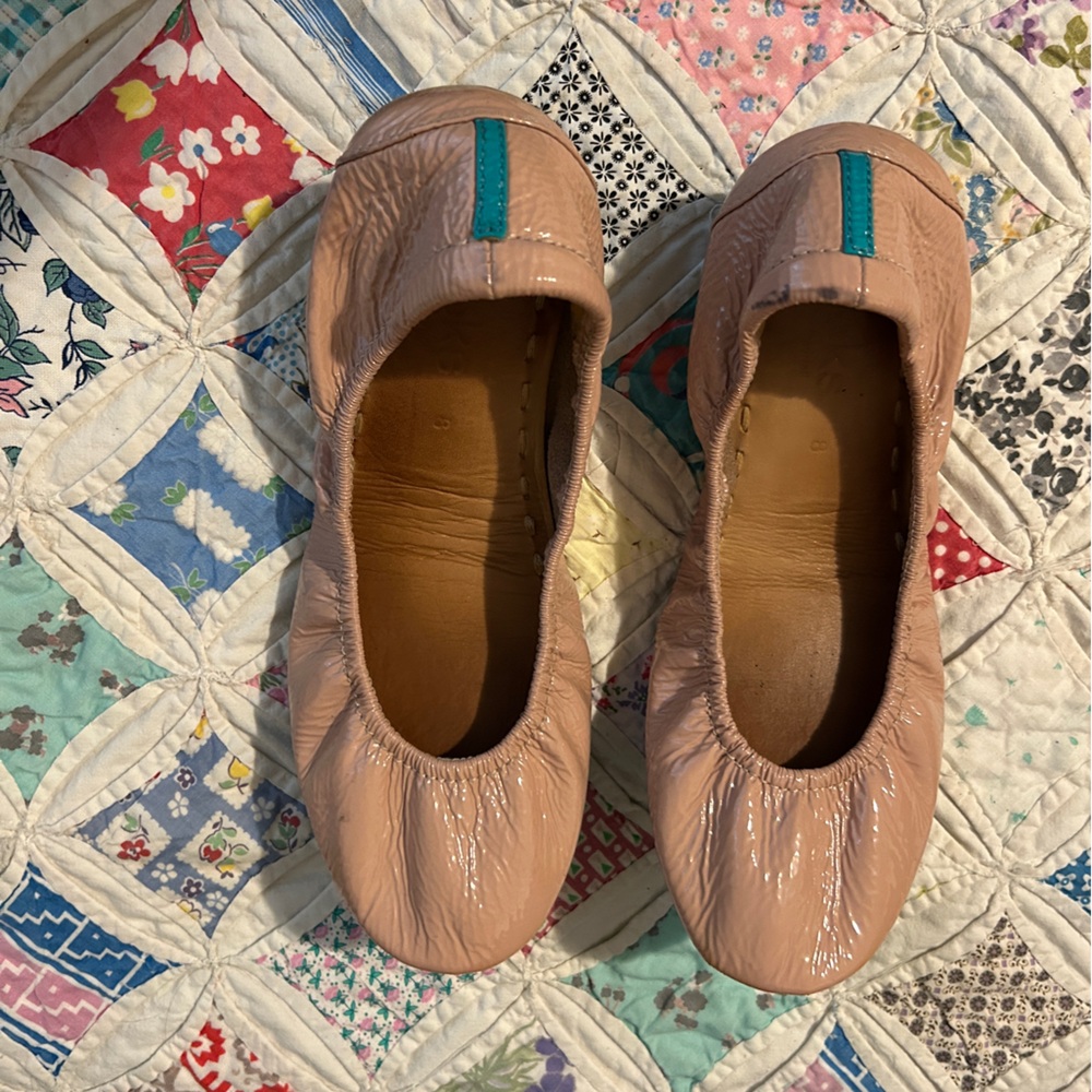 Tieks Blush Patent leather ballet flats size 8